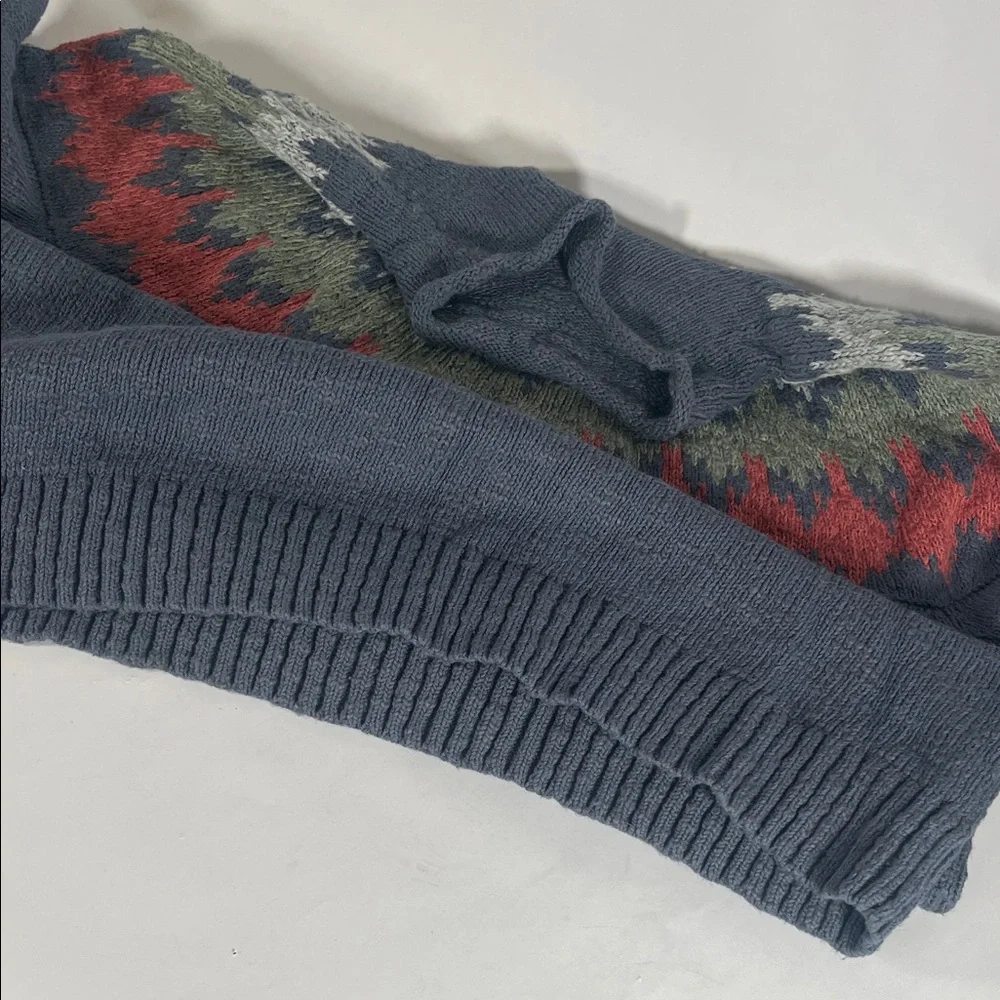 L.L. Bean Blue and Red Patterned Sweater - Picture 5 of 5